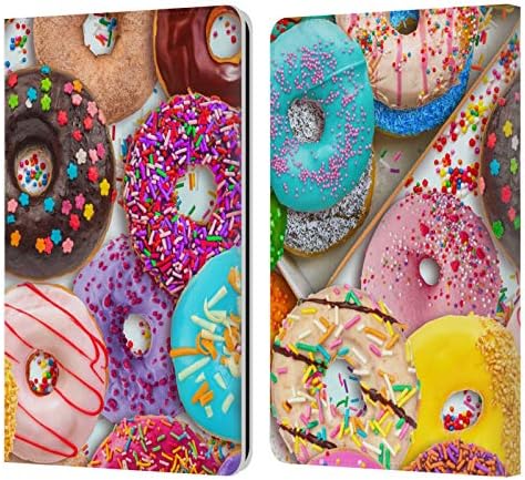 Дизайн на своята практика за главата Официално Лицензиран Aimee Stewart Donut Noms Цветни Сладки Кожен Калъф-Книжка-джобен
