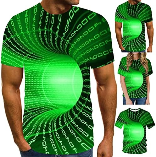 Мъжка тениска с Къс Ръкав в стил Мозайка, Пуловер с 3D Писмото Принтом, Обикновена Тениска с Кръгло Деколте, Новост,