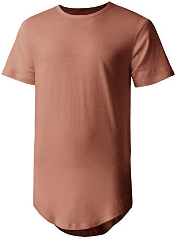 Шапка и Извън Мъжки тениски с хипстерским се огъне и Ниспадающим подолом Премиум-клас с издължени футболками