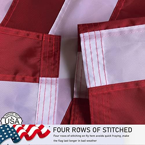 Американски флаг 4x6 Произведено в САЩ Сверхпрочный, Знамена на САЩ 4x6 На открито, Издръжливи При Силен Вятър,