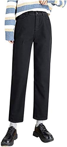 NaRHbrg Дънки с руното облицовка за Жени, Минерални Дънкови Панталони с Подплата Фланела, Зимата на Топло Изолирана