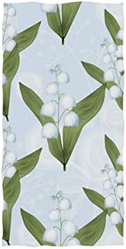 Кърпа за ръце с лилии от долината, Ултра Меки Луксозни Кърпи за Баня 30 x15