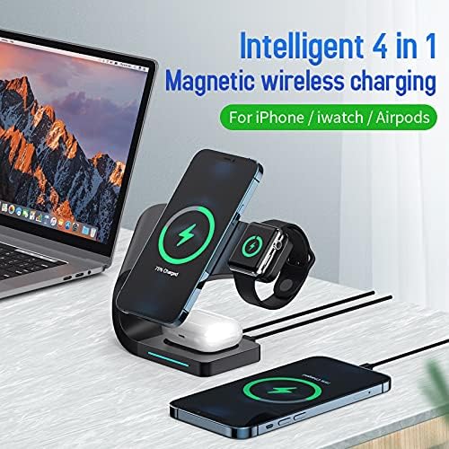Безжично Зарядно устройство Joysollo Intelligent 4-в-1 с мулти-функционален магнитен усвояване за iPhone/Airpods/iwatch