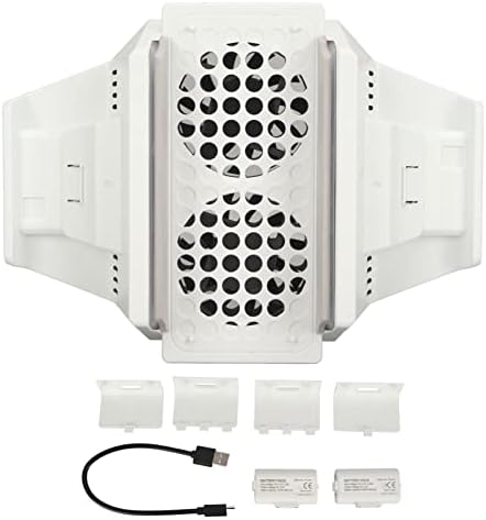 поставка за вентилатора за охлаждане на Xbox Серия S с Зарядно устройство с две Контролери, док-станция за зареждане