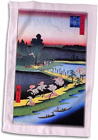 3dRose Florene Азиатско -японската живопис С Водни Едо - Кърпи (twl-61825-1)