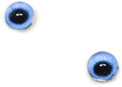 4 мм Супер Малко Синьо Куче Малки Стъклени Очи на Животното Двойка Малки Кабошонов с Фиксирана Облегалка за Играчка