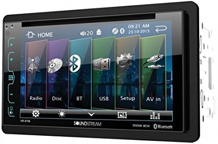 Вградена автомобилна стерео Soundstream VR-65B с двоен DIN Bluetooth DVD/CD/AM/FM с 6,2-инчов екран Smart Sense