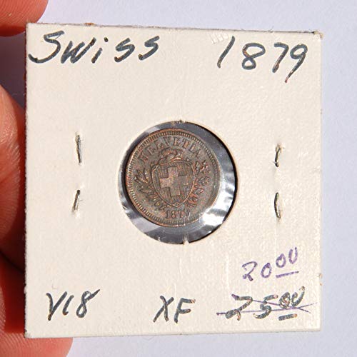 1879 CH Швейцария Монета в 1 Сантим/Раппен/Сентесими Отлични детайли