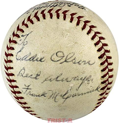 Редки Ретро Бейзбол Spalding NL с Автограф на Франк Маккормика - Бейзболни Топки с Автографи