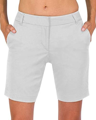 Дамски къси панталони за голф Three Sixty Six е с дължина 8 и половина инча по вътрешния шев - бързо съхнещи шорти