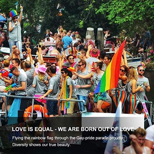 Дъгата Флаг на Гордост, на 6 Ленти, Банер с размери 3x5 метра, Равен на Любов ЛГБТК,гей и Лесбийки - Ярък цвят и